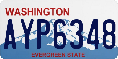 WA license plate AYP6348