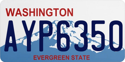 WA license plate AYP6350
