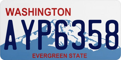 WA license plate AYP6358