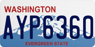 WA license plate AYP6360