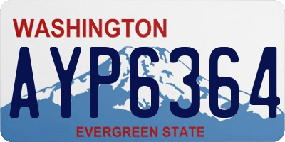 WA license plate AYP6364