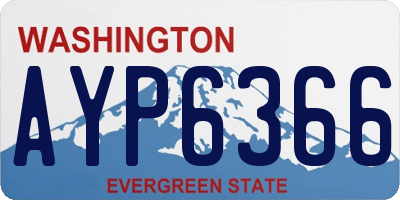 WA license plate AYP6366