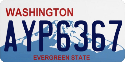 WA license plate AYP6367