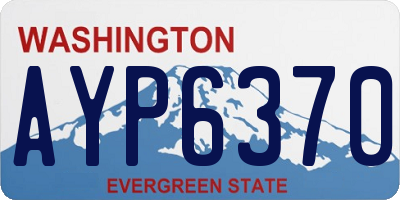 WA license plate AYP6370