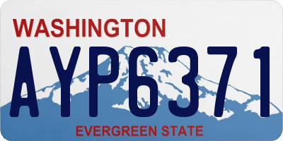 WA license plate AYP6371
