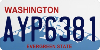 WA license plate AYP6381