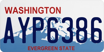 WA license plate AYP6386