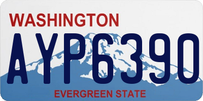 WA license plate AYP6390
