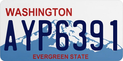 WA license plate AYP6391