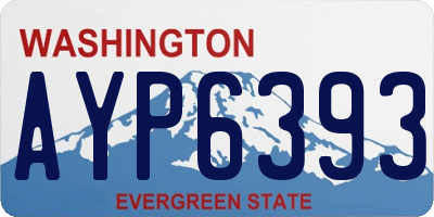 WA license plate AYP6393