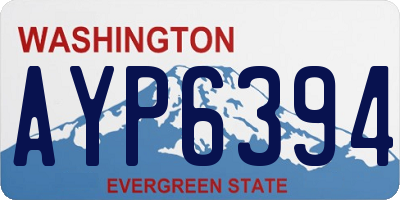 WA license plate AYP6394
