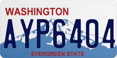 WA license plate AYP6404