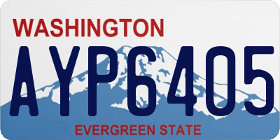 WA license plate AYP6405