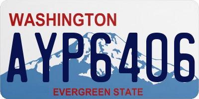 WA license plate AYP6406