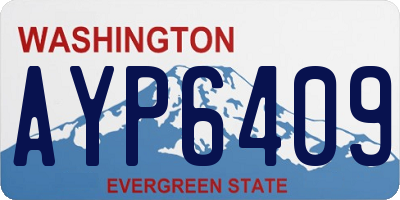 WA license plate AYP6409