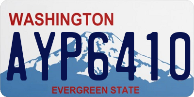 WA license plate AYP6410