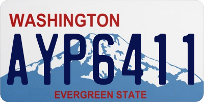 WA license plate AYP6411