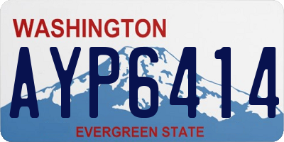 WA license plate AYP6414