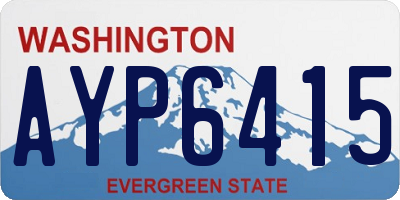 WA license plate AYP6415