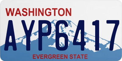 WA license plate AYP6417
