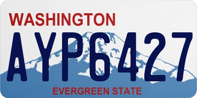 WA license plate AYP6427