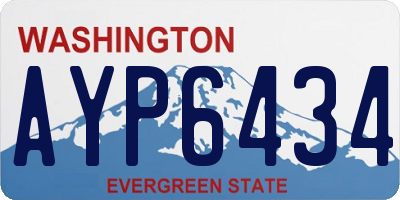 WA license plate AYP6434