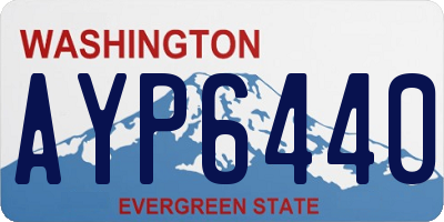 WA license plate AYP6440