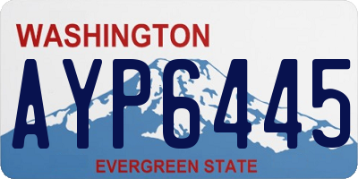 WA license plate AYP6445