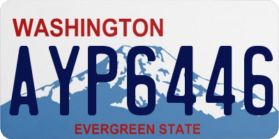 WA license plate AYP6446