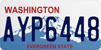 WA license plate AYP6448