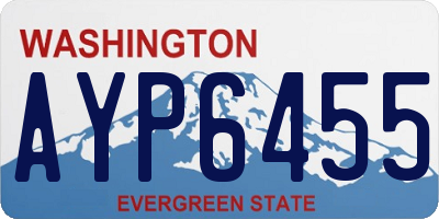 WA license plate AYP6455