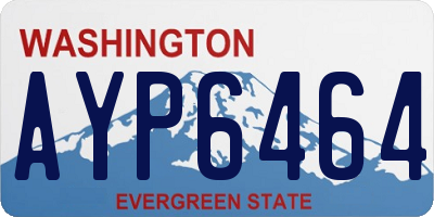 WA license plate AYP6464