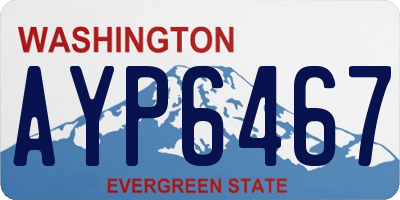 WA license plate AYP6467