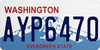 WA license plate AYP6470