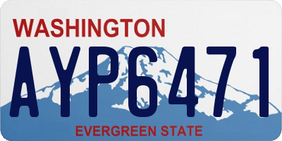 WA license plate AYP6471