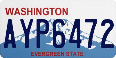 WA license plate AYP6472