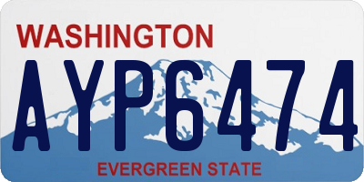 WA license plate AYP6474