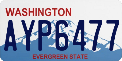 WA license plate AYP6477