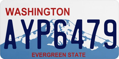 WA license plate AYP6479