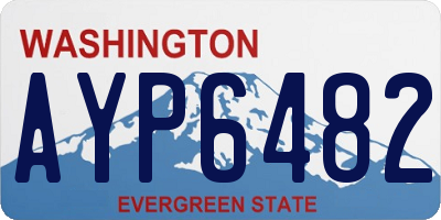 WA license plate AYP6482