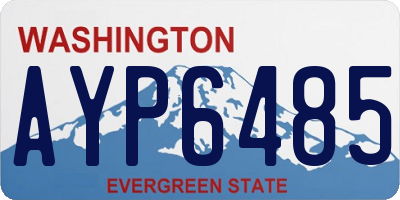 WA license plate AYP6485