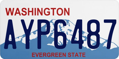 WA license plate AYP6487