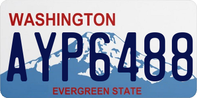 WA license plate AYP6488