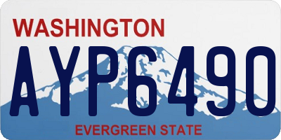 WA license plate AYP6490