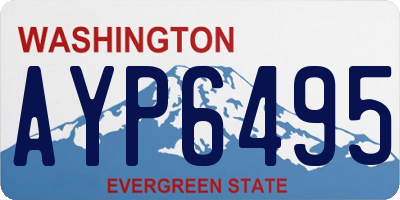 WA license plate AYP6495