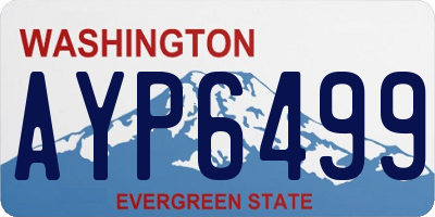 WA license plate AYP6499