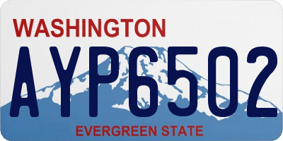 WA license plate AYP6502