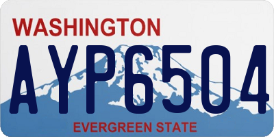 WA license plate AYP6504
