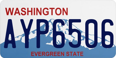 WA license plate AYP6506