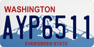 WA license plate AYP6511